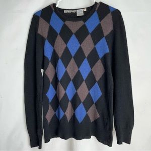 Rino Rossi - Angora & Lambswool - Vintage Argyle Grandpa sweater size S